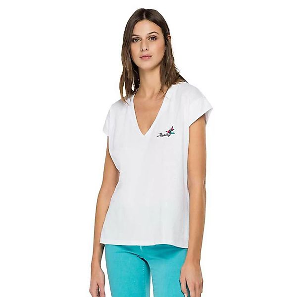 Replay W3338b Kurzärmeliges T-shirt XS Optical White günstig online kaufen