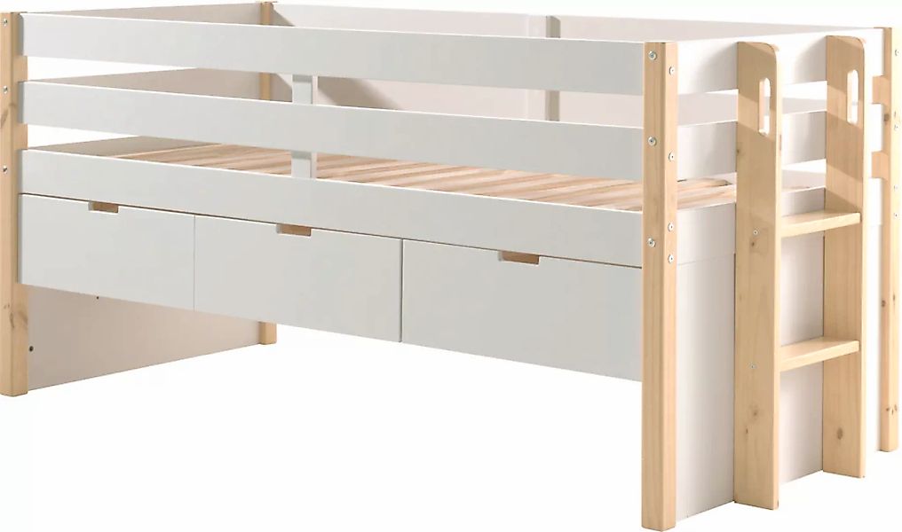 Vipack Hochbett "Magrit, mit 3 geräumingen Schubladen, viel Stauraum, moder günstig online kaufen