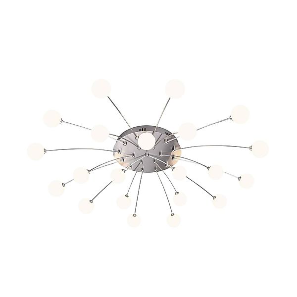 LED-Deckenlampe Bullet, 21-flammig, nickel/weiß günstig online kaufen