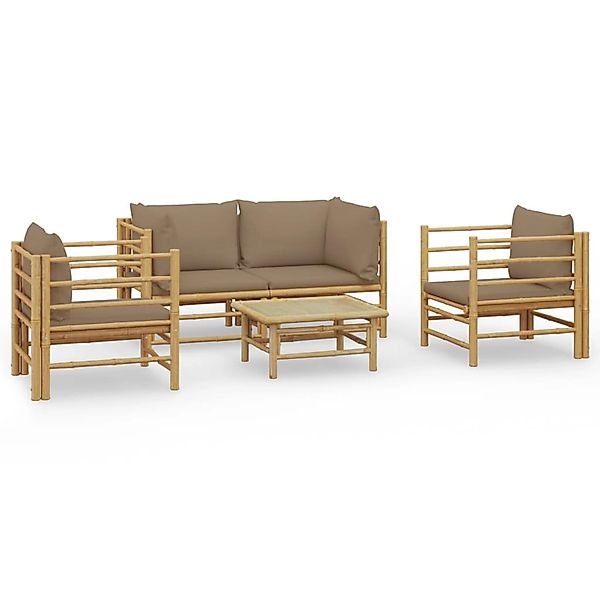 vidaXL Gartenlounge-Set 5-tlg. Garten-Lounge-Set mit Kissen günstig online kaufen