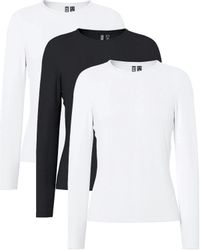 pieces Langarmshirt Basic Rundhalsshirts im 3er günstig online kaufen