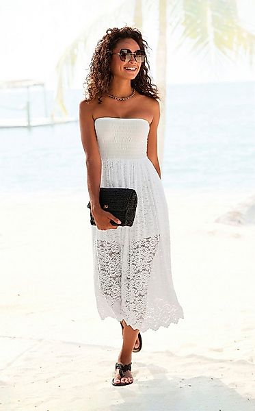 LASCANA 2-in-1-Kleid Ohne Taschen aus geblümter Spitze, Sommerkleid oder Ma günstig online kaufen