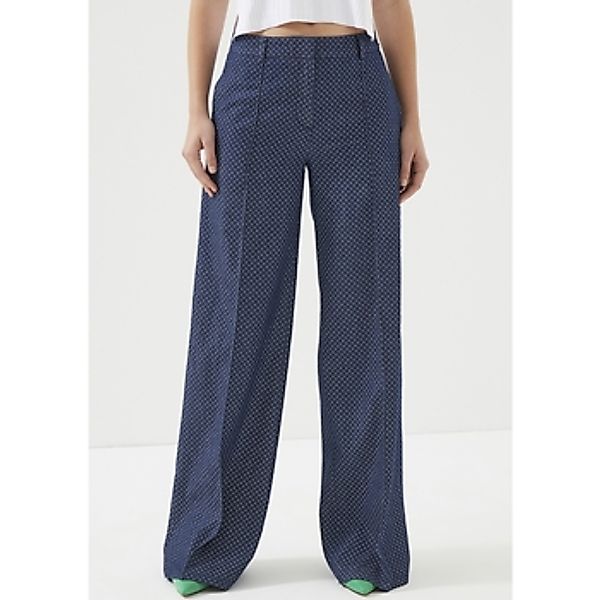 Just Like You  Hosen Marineblaue, gepunktete Hose mit weitem Bein günstig online kaufen