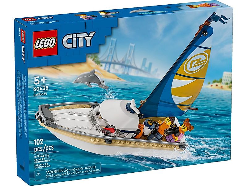 LEGO® LEGO® City 60438 Segelboot Konstruktionsspielsteine, (102 St) günstig online kaufen