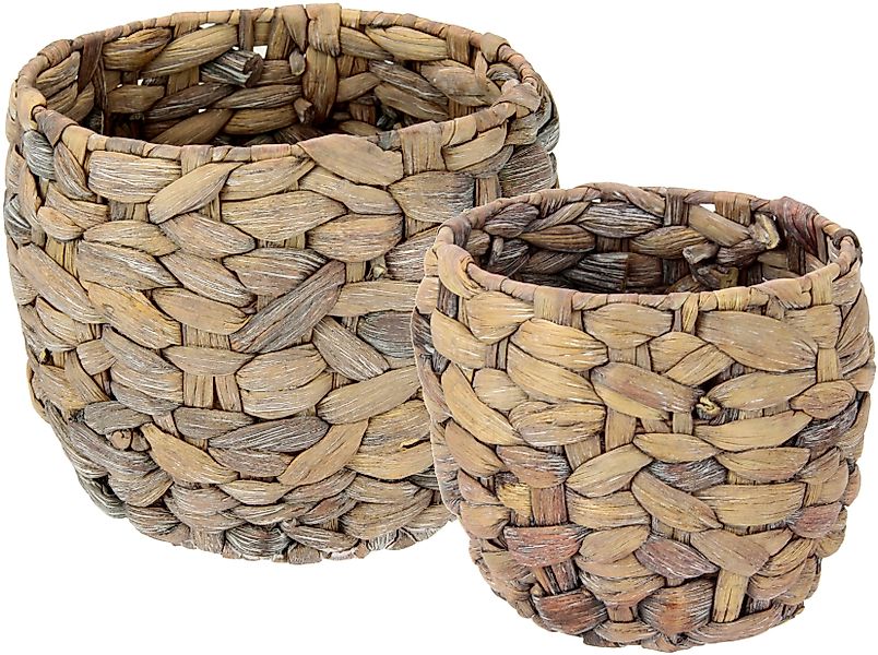 I.GE.A. Übertopf Aus Wasserhyazinthe, 2er Set, günstig online kaufen