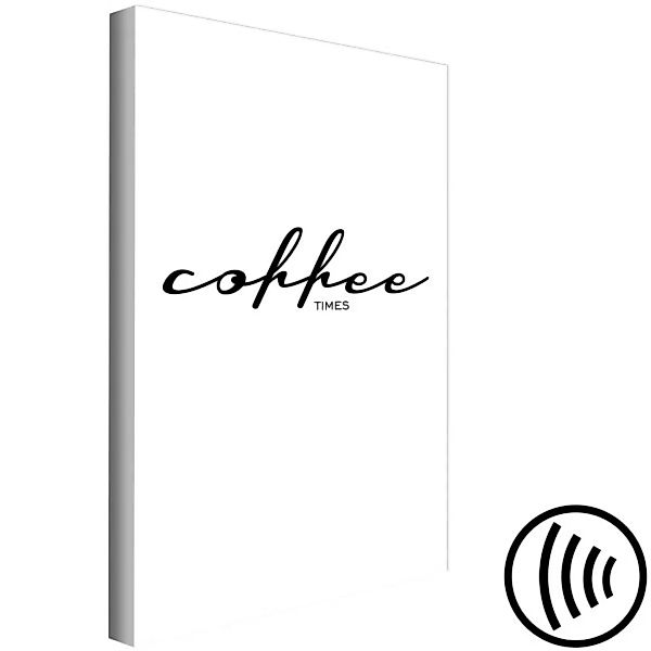 Wandbild Kaffeezeit - Schwarz-Weiß-Schriftzug Coffe Times für die Küche XXL günstig online kaufen
