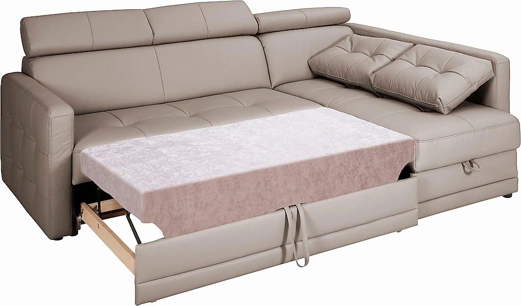 exxpo - sofa fashion Ecksofa "Arles, Federkern, zeitlos, Breite 225cm, L-Fo günstig online kaufen