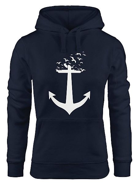 MoonWorks Hoodie Hoodie Damen Anker Vögel Anchor Birds Sweatshirt Kapuzenpu günstig online kaufen