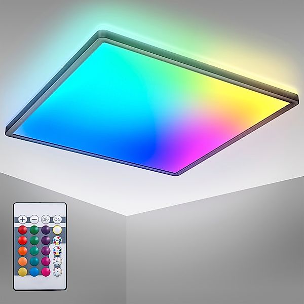 B.K.Licht ultraflache LED Deckenleuchte mit Hintergrundbeleuchtungseffekt, günstig online kaufen