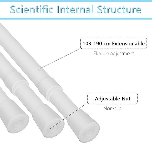 Youyijia Duschvorhangstange Gardinenstange ohne Bohren, vorhangstange kleid günstig online kaufen