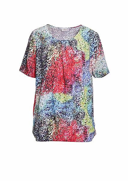 GOLDNER Druckbluse "Kurzgröße Farbbrillante Druckbluse mit liebevollen Deta günstig online kaufen