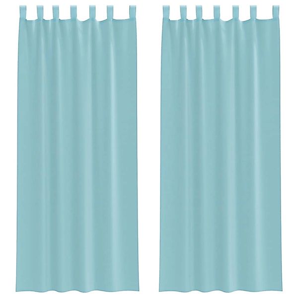 vidaXL Voile Vorhänge mit Stangentaschen 2 Stk Türkis 4102240 günstig online kaufen