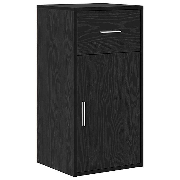 vidaXL Sideboard Schwarz Eichen-Optik 38 x 34,5 x 75 cm Holzwerkstoff 86954 günstig online kaufen