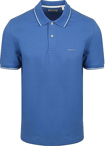 Gant Tipping Piqué Poloshirt Blau - Größe XXL günstig online kaufen
