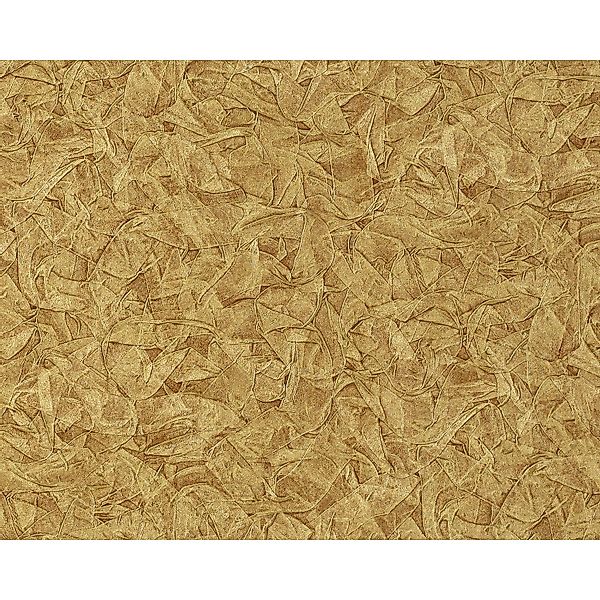 EDEM 9086-25 Struktur Vliestapete Uni schimmernd Gold 1,06 m x 10,05 m 10,6 günstig online kaufen