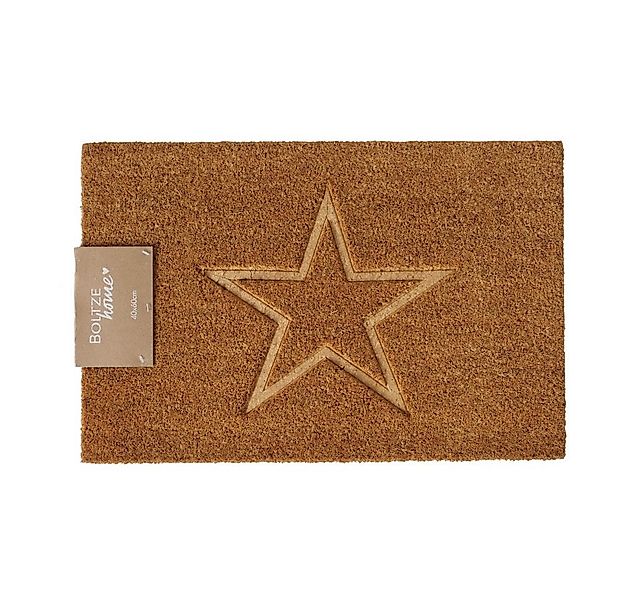 BOLTZE Fußmatte Fußmatte STAR natur mit Sternmuster Prägung Weihnachten Kok günstig online kaufen