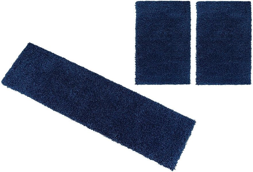 Bruno Banani Bettumrandung Shaggy Soft, Höhe 30 mm, (3-tlg), gewebt, Uni-Fa günstig online kaufen