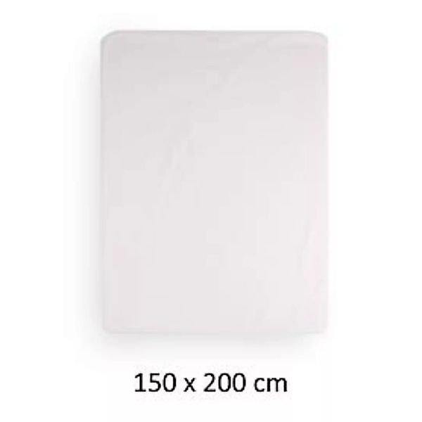 Spannbettlaken 'Lavara' weiß, 150 x 200 cm günstig online kaufen
