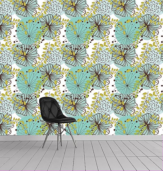 queence Vinyltapete »Michael«, bedruckt-Motiv-botanisch-floral-gemustert-na günstig online kaufen
