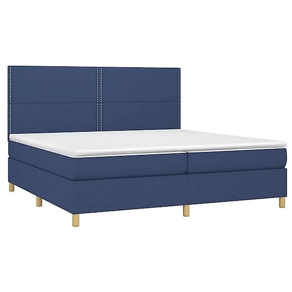 vidaXL Boxspringbett mit Matratze Blau 200x200 cm Stoff 3142287 günstig online kaufen