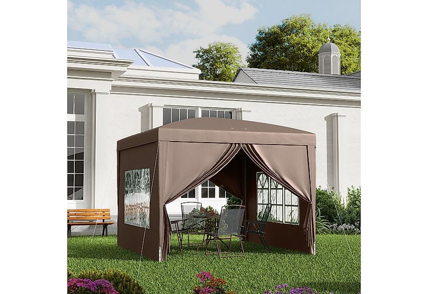 Outsunny Faltpavillon 3x3m, wasserabweisend stabil winterfest, UV Schutz 50 günstig online kaufen