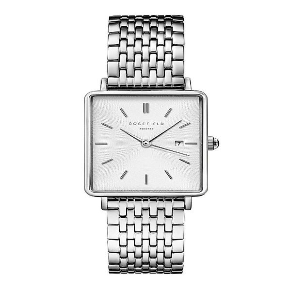 ROSEFIELD Quarzuhr ROSEFIELD Damenuhr Boxy Silber günstig online kaufen