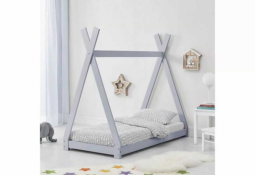 STADO Kinderbett Kinderbett Holzbett Tipi Lattenrost Kinderhaus Bett 70x140 günstig online kaufen