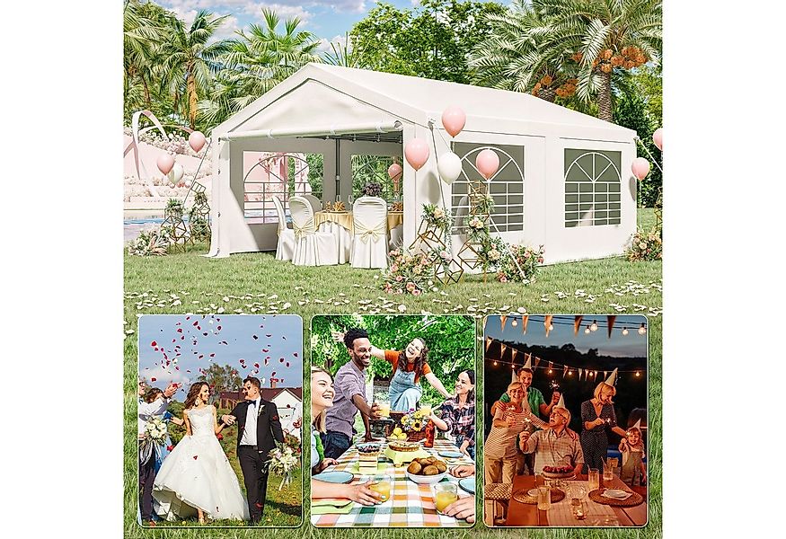 GUNJI Partyzelt Faltpavillon,Pavillon,Gartenpavillon mit 6 Seitenwänden,3*4 günstig online kaufen