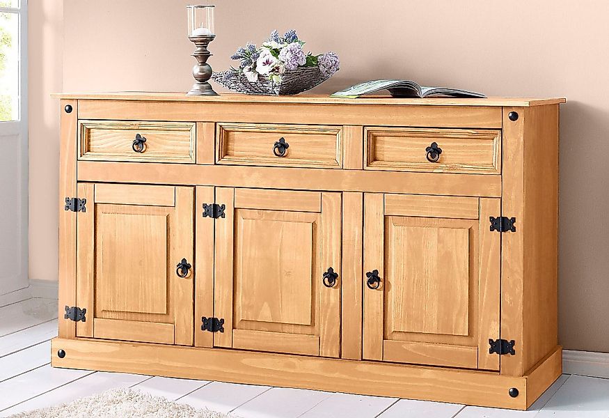 Home affaire Sideboard "Mexiko", Kommode aus massivem Kiefernholz, Breite 1 günstig online kaufen