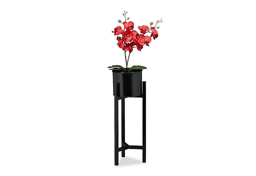 relaxdays Blumenständer Blumentopf Ständer, schwarz günstig online kaufen