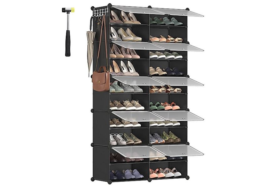 SONGMICS Schuhregal Schuhregal, Schuhschrank, 4/6/8/10/12/16 Fächern mit Tü günstig online kaufen