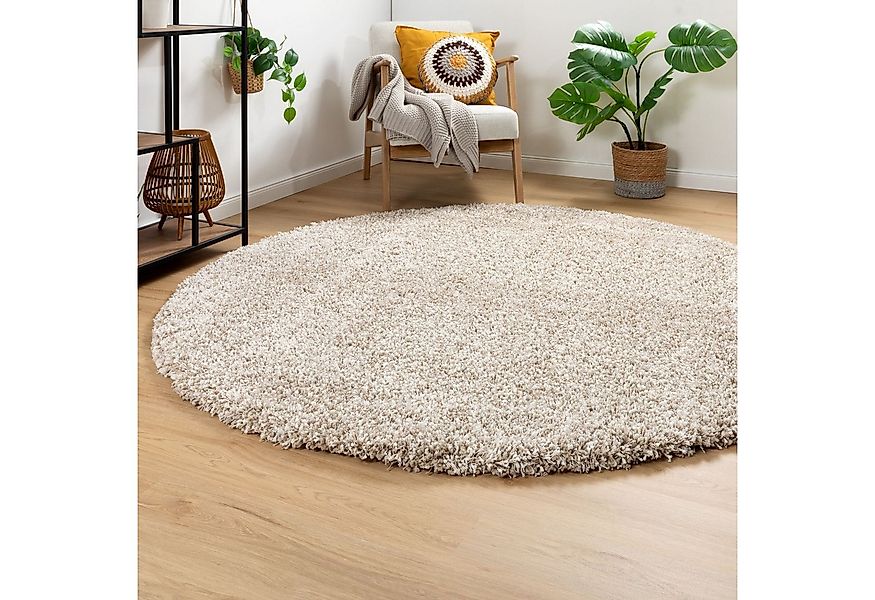 Steffensmeier Hochflor-Teppich Twilight, rund, Shaggy, Langflor, Kunstfell günstig online kaufen