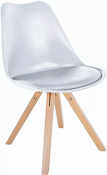 Stuhl Sofia Kunststoff Square Weiß günstig online kaufen