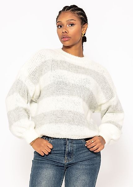 SASSYCLASSY Strickpullover Strickpullover Damen mit Streifen günstig online kaufen