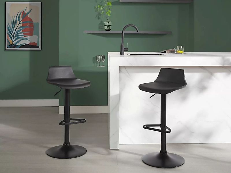 Barhocker höhenverstellbar - Polypropylen - Schwarz - CALAS günstig online kaufen