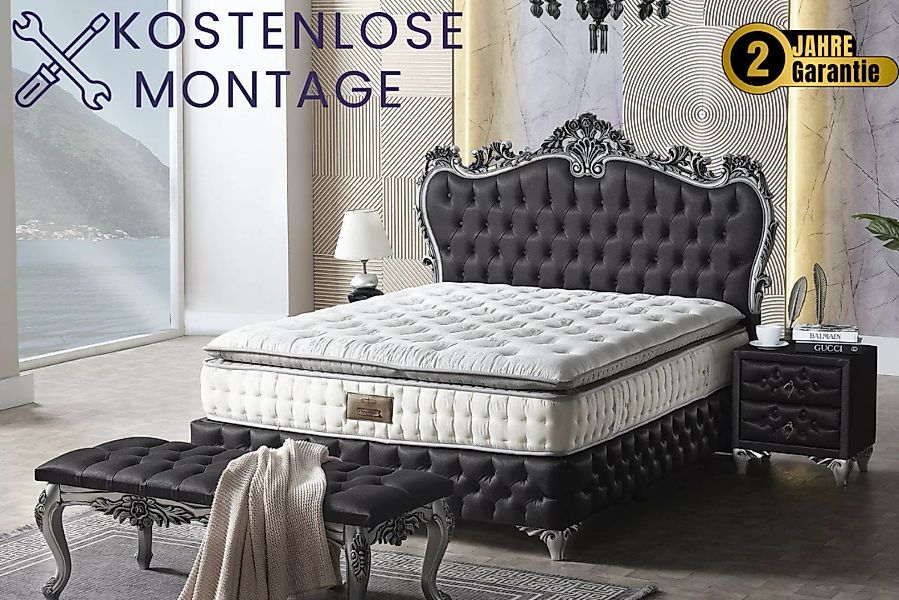 gowoll Boxspringbett 140-160-180 x 200 H3, Rixoss Doppelbett mit Matratze u günstig online kaufen