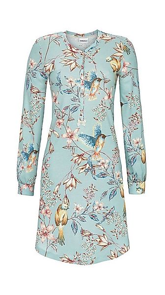 Ringella Nachthemd mit Knopfleiste und Knopfmanschetten Print mit Blumen un günstig online kaufen