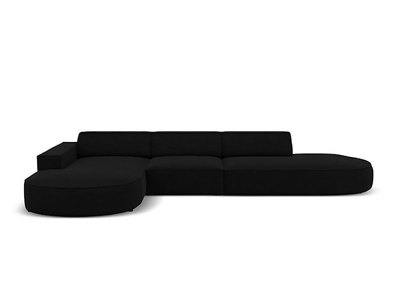 Micadoni Ecksofa Jodie, 4-Sitzer offen runde Recamiere günstig online kaufen