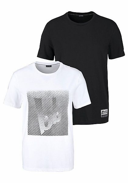 Bruno Banani T-Shirt (Spar-Set, 2er-Pack) Kurzarm, schmal geschnitten, aus günstig online kaufen