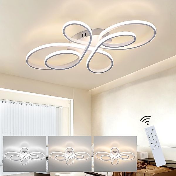Nettlife LED Deckenleuchte Wohnzimmer Schwarz Dimmbar günstig online kaufen