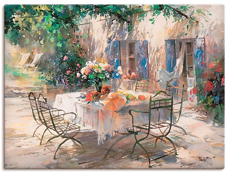 Artland Leinwandbild "Schatten Garten" Garten 1 Stk. tlg. als Leinwandbild, günstig online kaufen