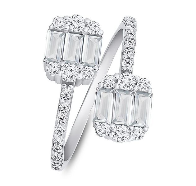 Brilio Silver Fingerring Funkelnder Silberring mit klaren Zirkonen RI078W günstig online kaufen