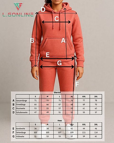 L.gonline Jogginghose (Sweatpants, 1-tlg., im modischem Design) günstig online kaufen