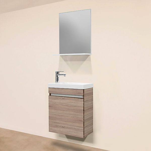 Sanotechnik Waschtisch "Nora" inkl. Waschbecken 48x25x5 cm günstig online kaufen