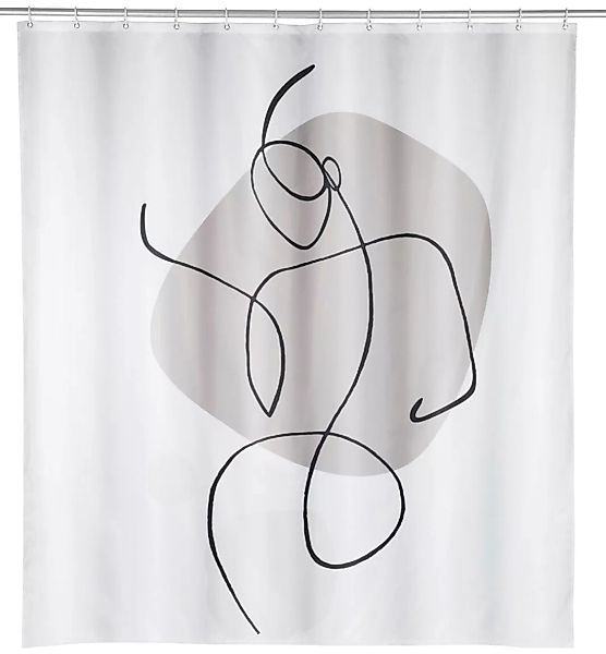 WENKO Duschvorhang "Ladyline", Höhe 200 cm, mit One-Line-Design günstig online kaufen