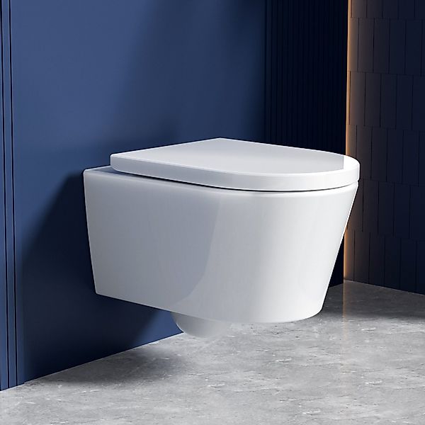 Rainsworth Flachspül-WC Hänge WC Spülrandlos Toilette günstig online kaufen