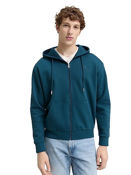TOM TAILOR Denim Kapuzensweatjacke mit Logostickerei günstig online kaufen