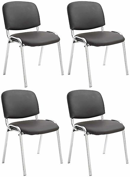 CLP Besucherstuhl Ken Chrom Kunstleder (4er günstig online kaufen
