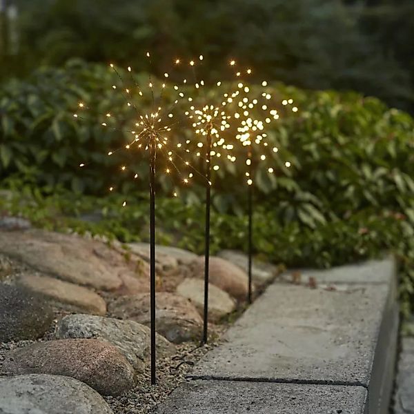 LED Lichtobjekt Firework Outdoor in Schwarz 3x 0,9W 55lm IP44 mit Erdspieß günstig online kaufen