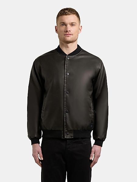 khujo Bomberjacke "Cale" ohne Kapuze Lässige Herren Kunstlederjacke günstig online kaufen